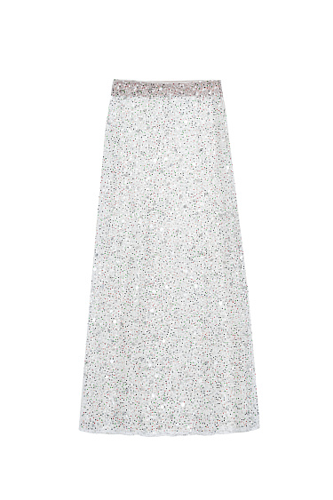 Maxi skirt with sequins and beads - BRUSNIKA Women Clothes