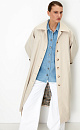 Oversized trench coat with zippered side slits - BRUSNIKA. Women clothes