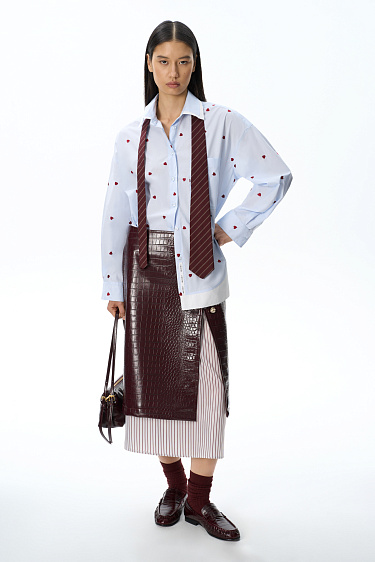 100% cotton shirt with heart-shaped print - BRUSNIKA Women Clothes