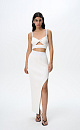 Knitted skirt with a side slit - BRUSNIKA. Women clothes