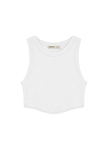 Knitted crop top - BRUSNIKA Women Clothes