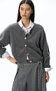 Fox-fur buttoned cardigan - BRUSNIKA. Women clothes
