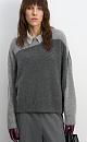 Two-tone fox-fur jumper - BRUSNIKA. Women clothes