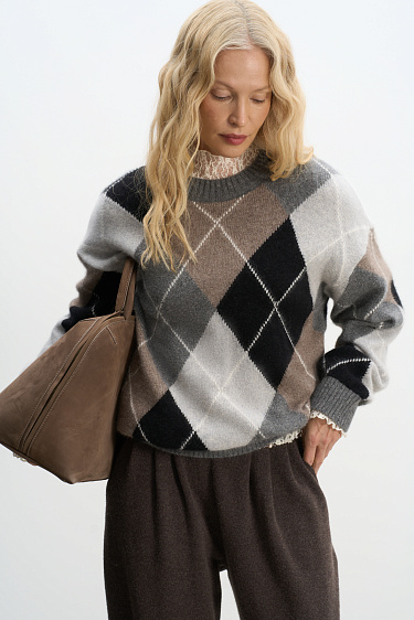 Argyle patterned jumper - BRUSNIKA Women Clothes