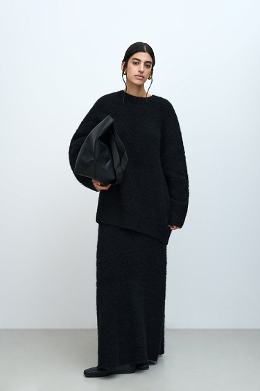 Alpaca wool maxi skirt - BRUSNIKA Women Clothes