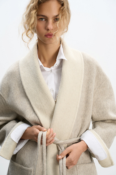 Double-sided robe coat - BRUSNIKA Women Clothes