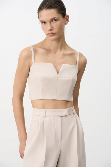 Crop top with straps - BRUSNIKA Women Clothes