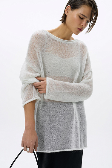 low-cut jumper on the back - BRUSNIKA Women Clothes