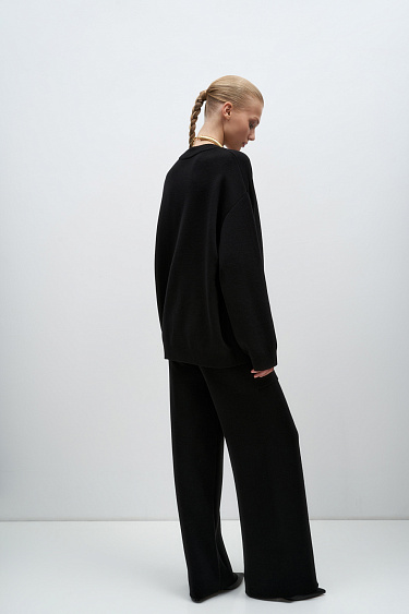 Straight-cut knitted trousers - BRUSNIKA Women Clothes
