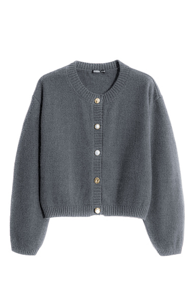 Fox-fur buttoned cardigan - BRUSNIKA Women Clothes