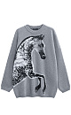 Horse print jumper - BRUSNIKA. Women clothes