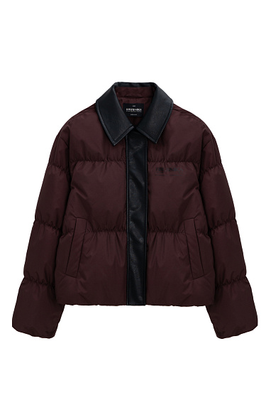 Down jacket with a turn-down collar - BRUSNIKA Women Clothes