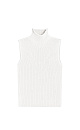 Knitted vest with a high collar - BRUSNIKA. Women clothes