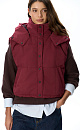 vest with a stand‑up collar and a hood - BRUSNIKA. Women clothes