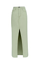 Denim skirt with front slit - BRUSNIKA. Women clothes