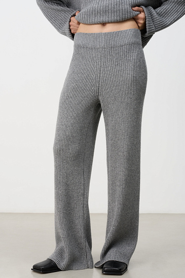 Wool-cashmere wide-leg pants - BRUSNIKA Women Clothes