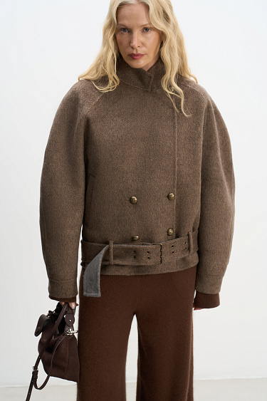 wool jacket with a raglan sleeve - BRUSNIKA Women Clothes