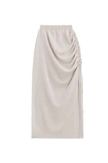 Draped Maxi Skirt - BRUSNIKA Women Clothes
