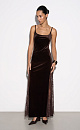 Velvet dress with lace - BRUSNIKA. Women clothes