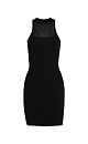 Knitted open shoulder mini dress - BRUSNIKA. Women clothes