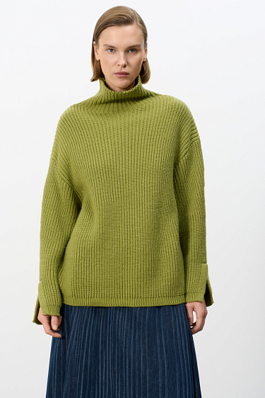 Alpaca jumper with dropped shoulder line - BRUSNIKA Women Clothes
