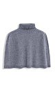 Knitted cape made of raccoon fur - BRUSNIKA. Women clothes