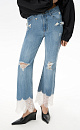 Bell-bottom jeans with lace - BRUSNIKA. Women clothes