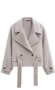 Short trench coat made of wool - BRUSNIKA. Women clothes