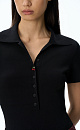 Midi knitted dress with a polo collar - BRUSNIKA. Women clothes