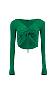 Long sleeve tie front top - BRUSNIKA. Women clothes