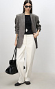 Straight trousers made of cotton and linen - BRUSNIKA. Women clothes