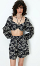 Long sleeve crop top - BRUSNIKA. Women clothes