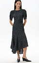 Polka dot dress with voluminous sleeves - BRUSNIKA. Women clothes