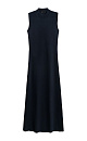 Knitted dress with a stand-up collar - BRUSNIKA. Women clothes