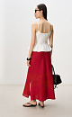 100% linen midi skirt with a slit - BRUSNIKA. Women clothes