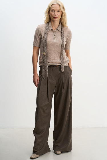 Knitted wool T-shirt - BRUSNIKA Women Clothes