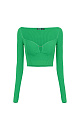 Cut-out top with decorative pin - BRUSNIKA. Women clothes