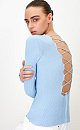 Fitted jumper with lace-up back - BRUSNIKA. Women clothes