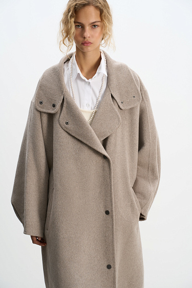 Coat with wide sleeves - BRUSNIKA Women Clothes