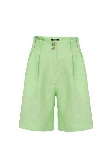 100% linen bermuda shorts - BRUSNIKA Women Clothes