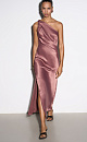 Satin dress with twist - BRUSNIKA. Women clothes