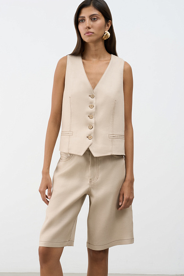 100% linen shorts - BRUSNIKA Women Clothes
