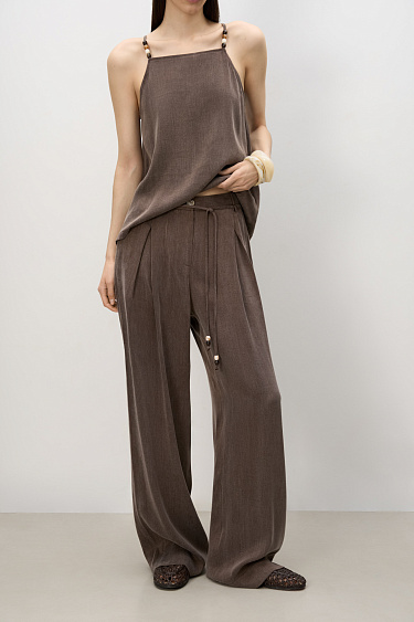 Loose cupra trousers - BRUSNIKA Women Clothes