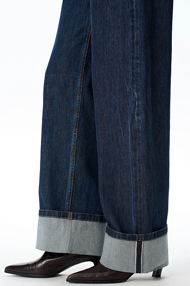 Straight-leg jeans with cuffs - BRUSNIKA Women Clothes
