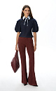 Flared suede trousers - BRUSNIKA. Women clothes
