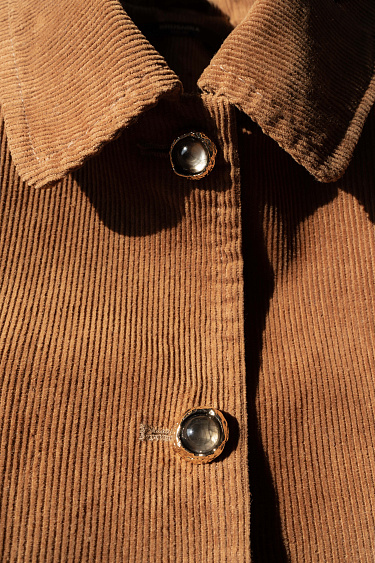 Corduroy jacket with accent buttons - BRUSNIKA Women Clothes