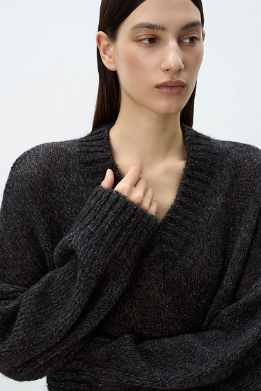 Alpaca wool jumper with lurex and sequins - BRUSNIKA Women Clothes