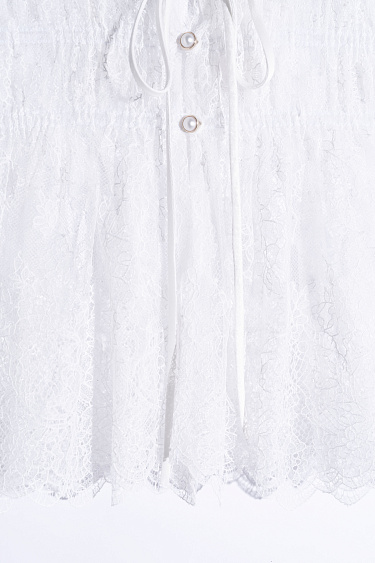 lace top with ties - BRUSNIKA Women Clothes