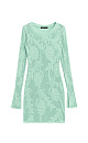 Mini dress with floral ornament - BRUSNIKA. Women clothes