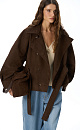 Double-breasted short suede trench coat - BRUSNIKA. Women clothes